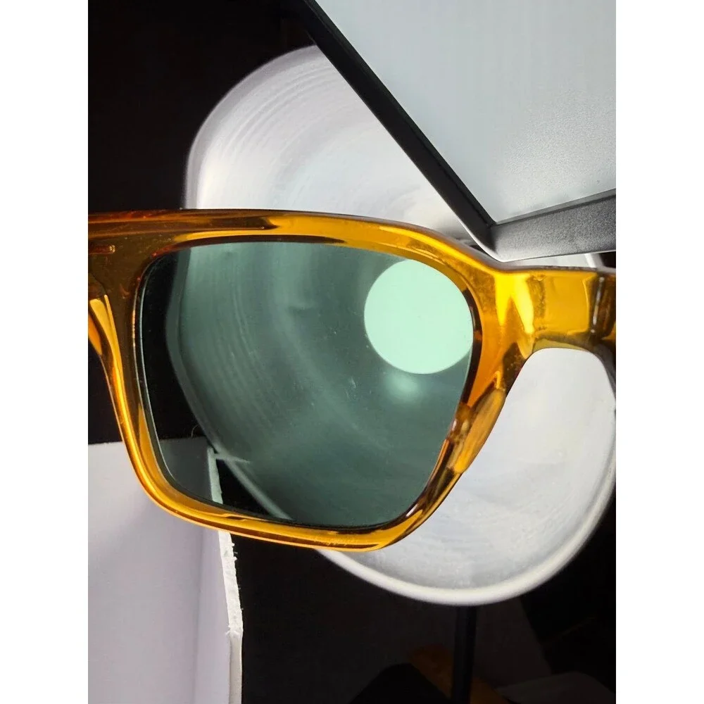 RŌKA Lockhart E7538 0451 Sunglasses Women's Amber Square Polarized Green Lenses